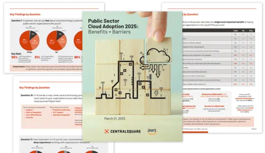 Front page of report with pages from report behind it